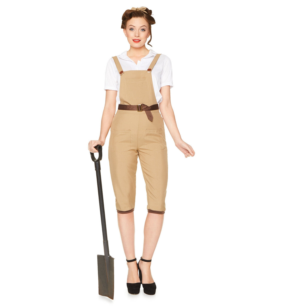 Op deze afbeelding zie je een Kostuums, van het merk Karnival Costumes. Wederopbouw Tweede Wereldoorlog Handen Uit De Mouwen Vrouw Kostuum