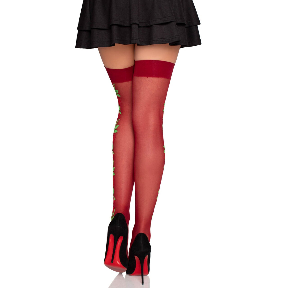 Op deze afbeelding zie je een Accessoires, van het merk Leg Avenue. Roses Are Red Kousen