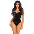 Luxus Pailletten Body Schwarz Damenkostüm