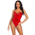 Luxe Bodysuit Met Pailletten Rood Vrouw Kostuum