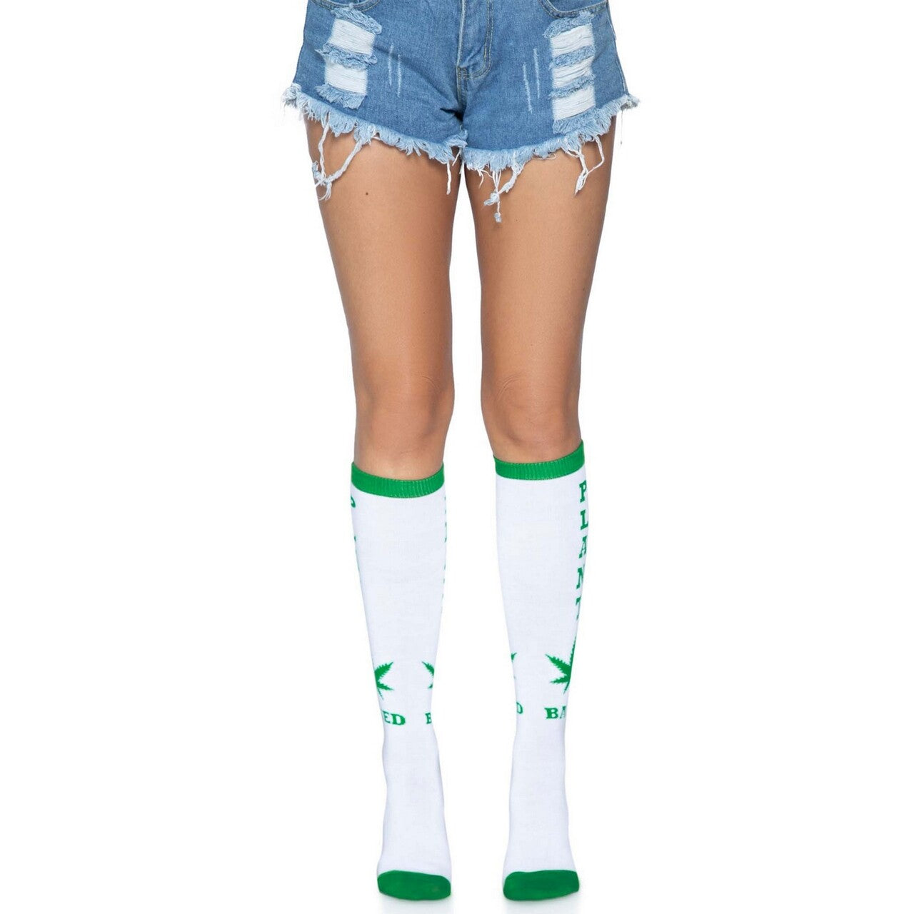 Op deze afbeelding zie je een Accessoires, van het merk Leg Avenue. Crazy Plant Based Kniekousen