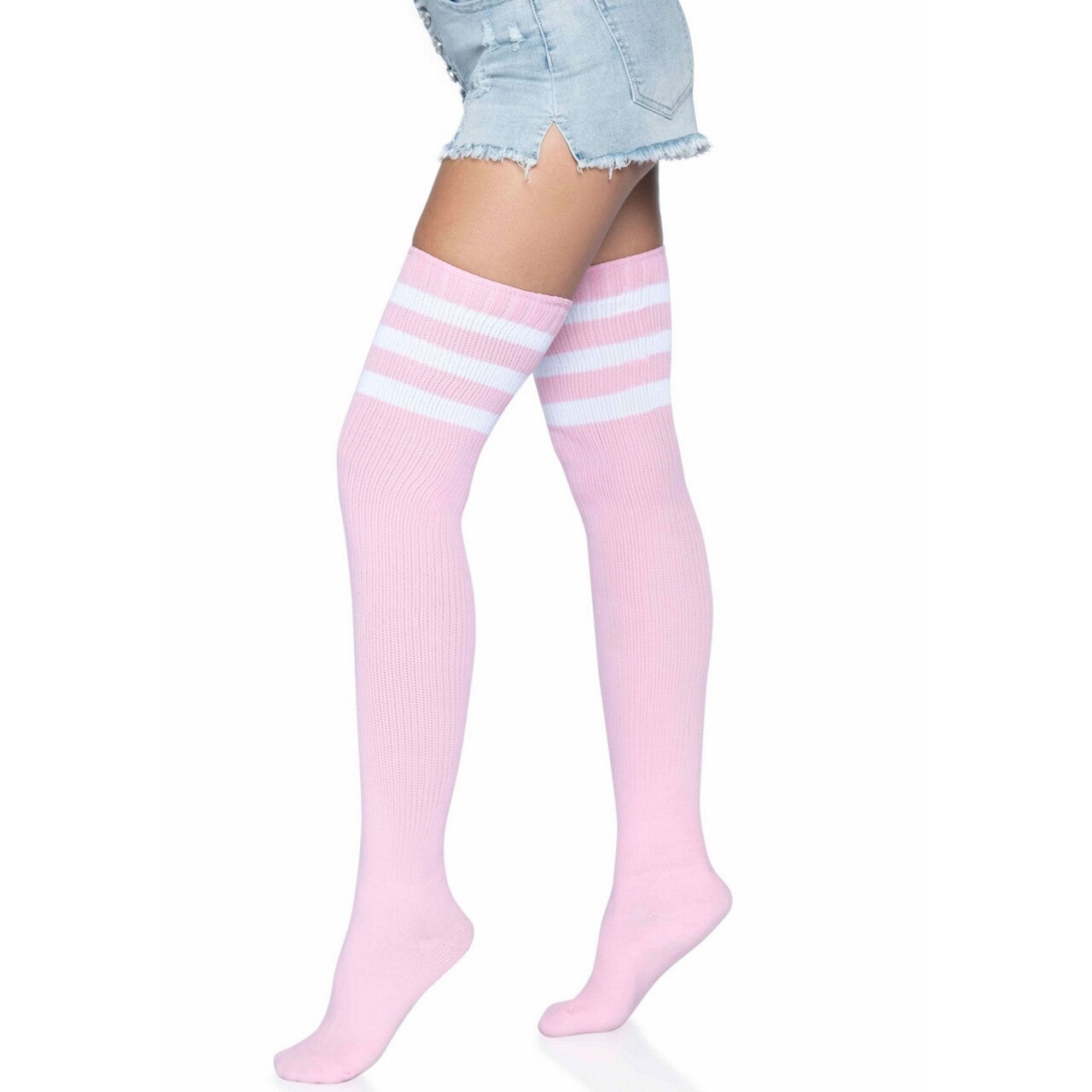 Op deze afbeelding zie je een Accessoires, van het merk Leg Avenue. Super Lange Sportieve Over De Knie Sokken Roze