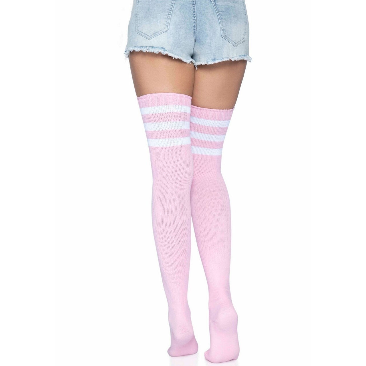 Op deze afbeelding zie je een Accessoires, van het merk Leg Avenue. Super Lange Sportieve Over De Knie Sokken Roze