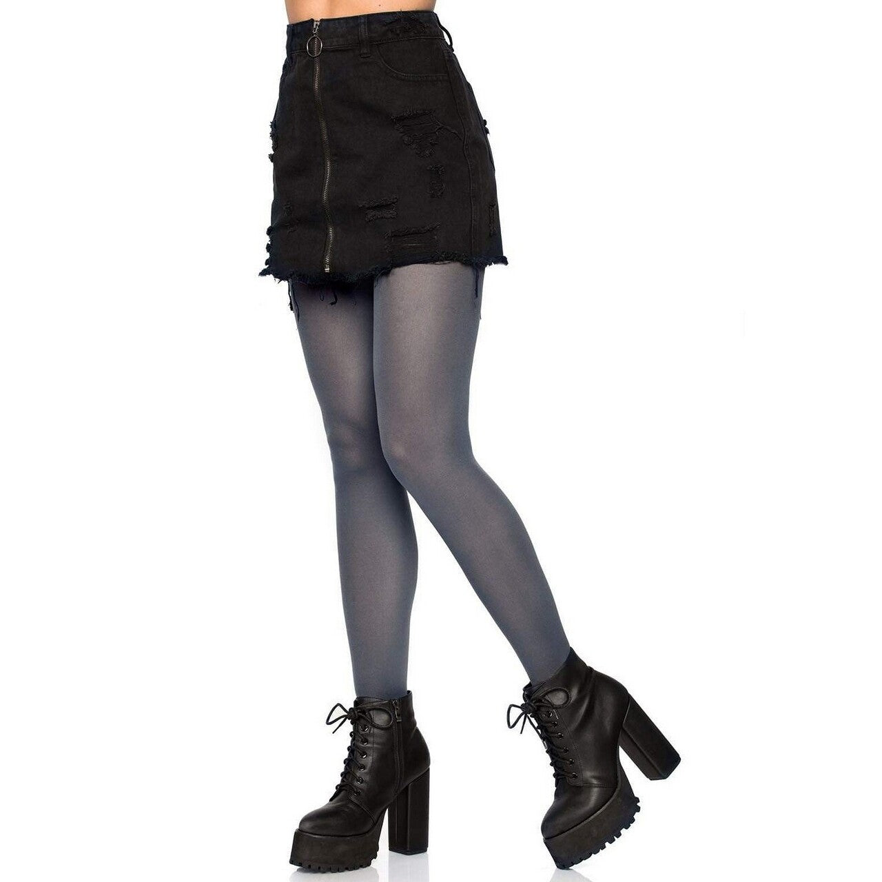 Op deze afbeelding zie je een Accessoires, van het merk Leg Avenue. Simpele Grijze Panty