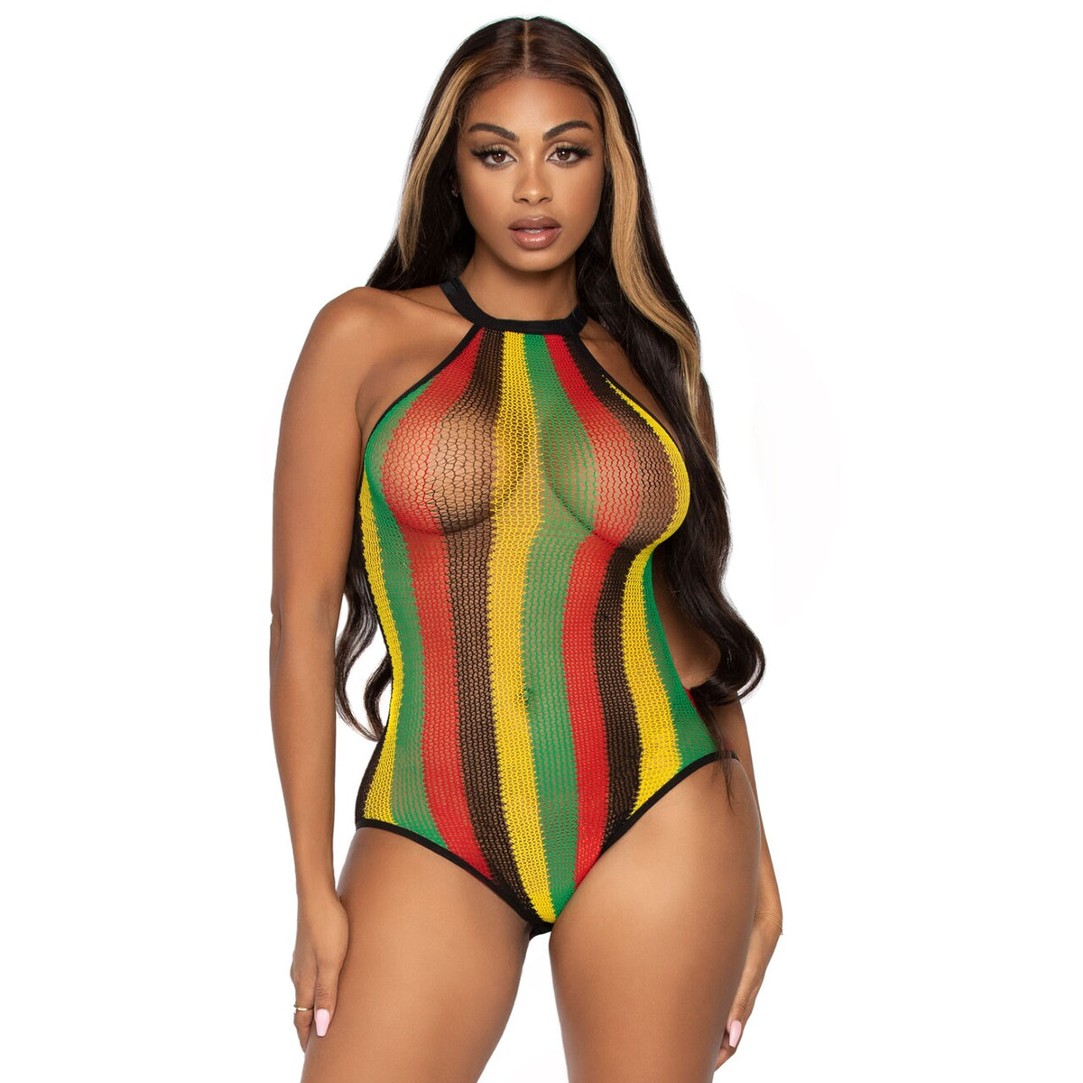 Op deze afbeelding zie je een Kostuums, van het merk Leg Avenue. Vibing In Jamaica Style Vrouw Kostuum