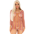 Zig Zag Rainbow Net Mini Dress Vrouw