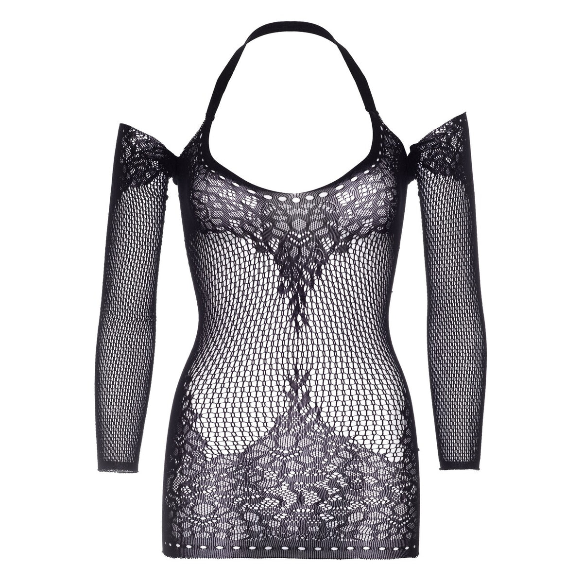 Op deze afbeelding zie je een Kostuums, van het merk Leg Avenue. Moonlight Halter Mini Jurk Vrouw