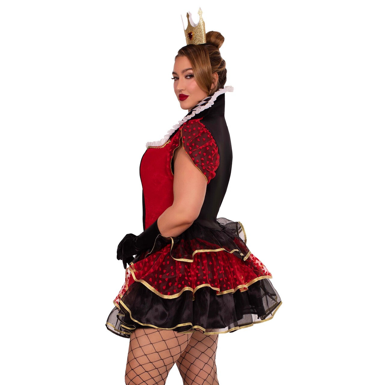 Op deze afbeelding zie je een Kostuums, van het merk Leg Avenue. Plus Size Lovely Queen Of Heart Vrouw Kostuum