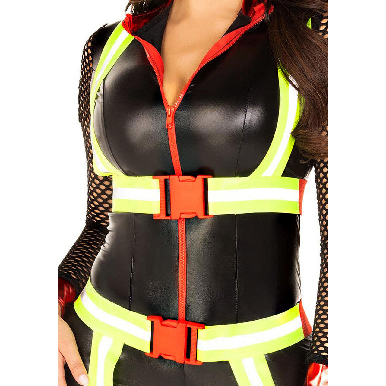 Op deze afbeelding zie je een Kostuums, van het merk Leg Avenue. Inferno Fire Fighter Vrouw