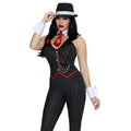 Damen Ganoven Catsuit Kostüm