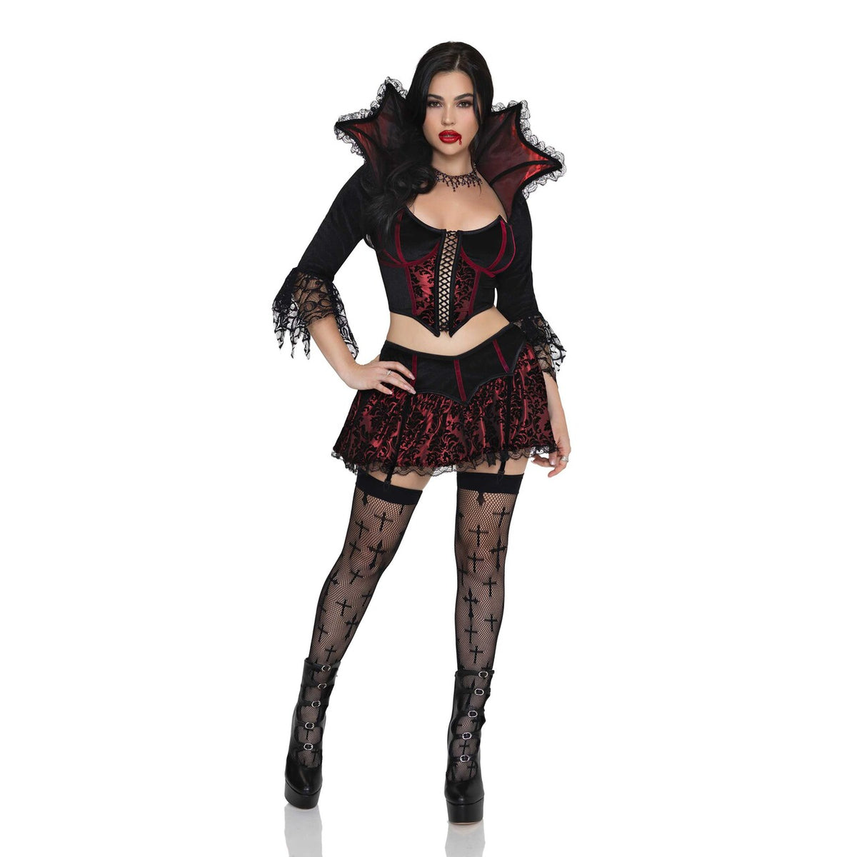 Op deze afbeelding zie je een Kostuums, van het merk Leg Avenue. Love Bite Vampire Costume Vrouw