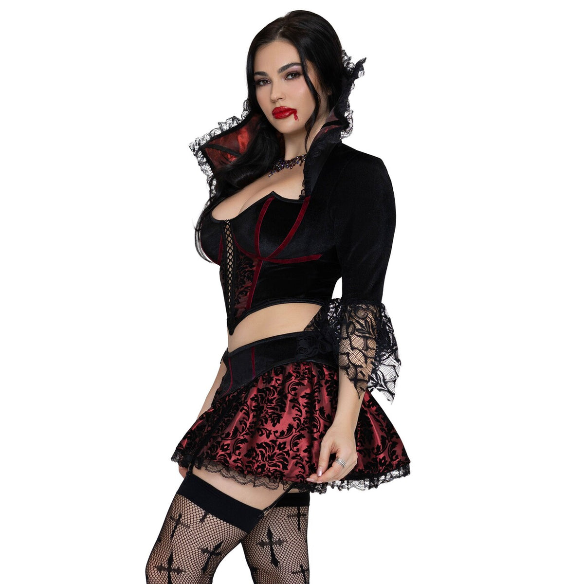 Op deze afbeelding zie je een Kostuums, van het merk Leg Avenue. Love Bite Vampire Costume Vrouw