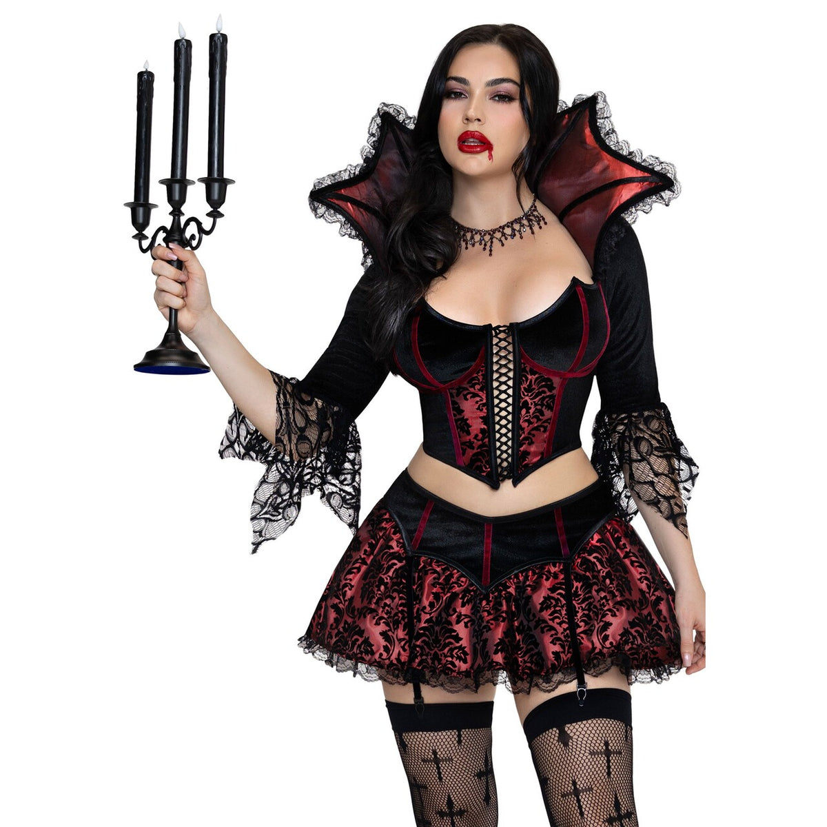Op deze afbeelding zie je een Kostuums, van het merk Leg Avenue. Love Bite Vampire Costume Vrouw