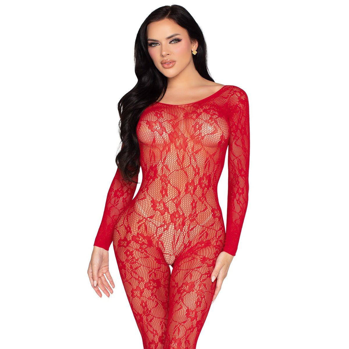 Op deze afbeelding zie je een Kostuums, van het merk Leg Avenue. Guilty Pleasure Rode Bodysuit Vrouw Kostuum