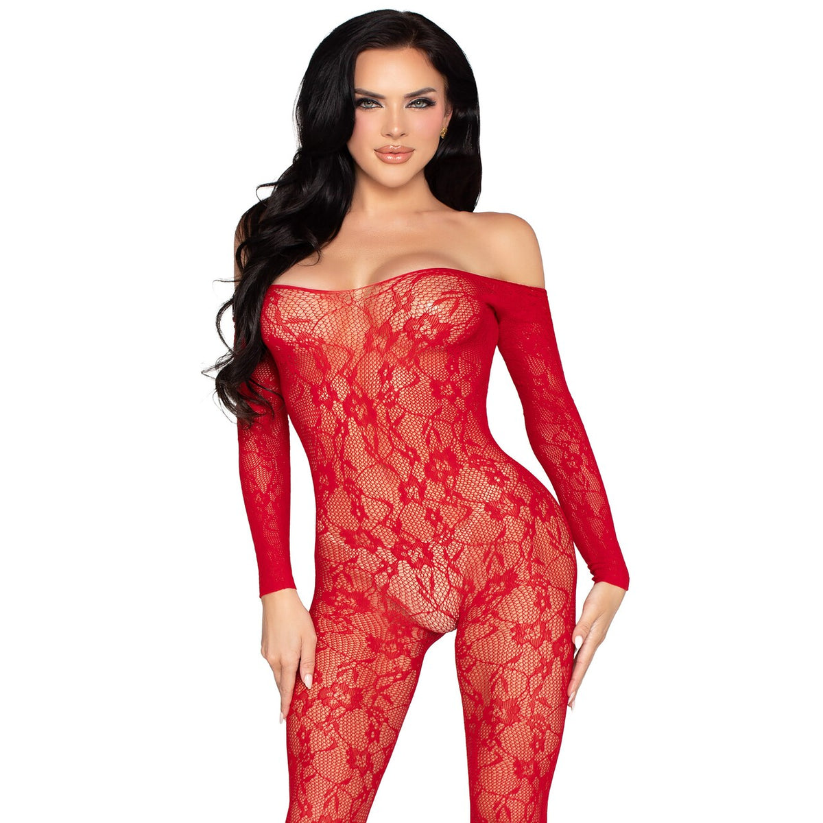 Op deze afbeelding zie je een Kostuums, van het merk Leg Avenue. Guilty Pleasure Rode Bodysuit Vrouw Kostuum