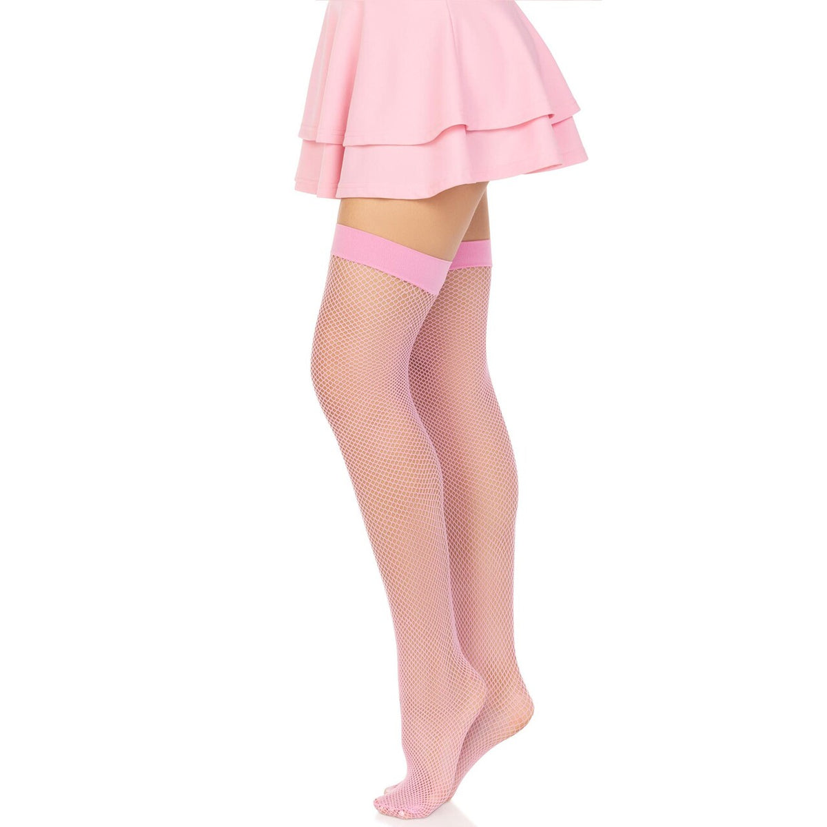 Op deze afbeelding zie je een Accessoires, van het merk Leg Avenue. Babydoll Visnet Kousen Roze