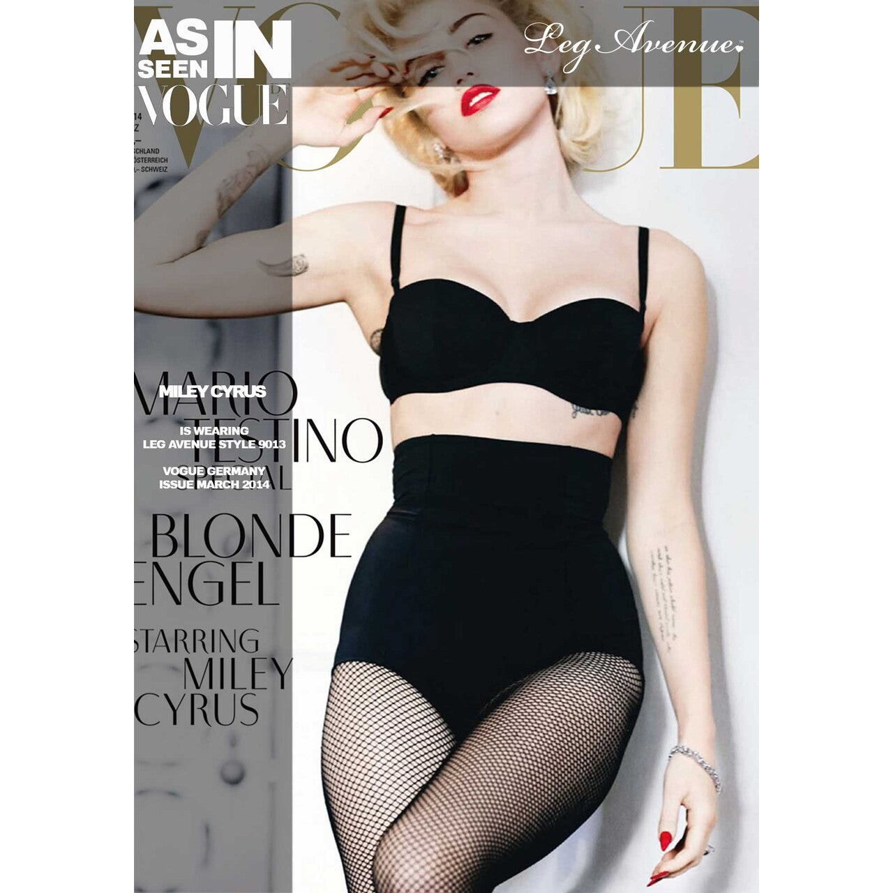 Op deze afbeelding zie je een Accessoires, van het merk Leg Avenue. Elastaan Visnet Panty Zwart