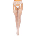 Collant Sexy Motif Jarretelle Blanc