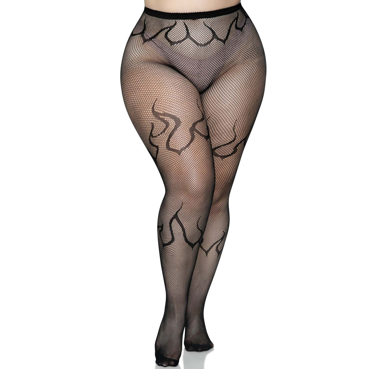 Op deze afbeelding zie je een Accessoires, van het merk Leg Avenue. Too Hot To Handle Flames Panty Plus Size