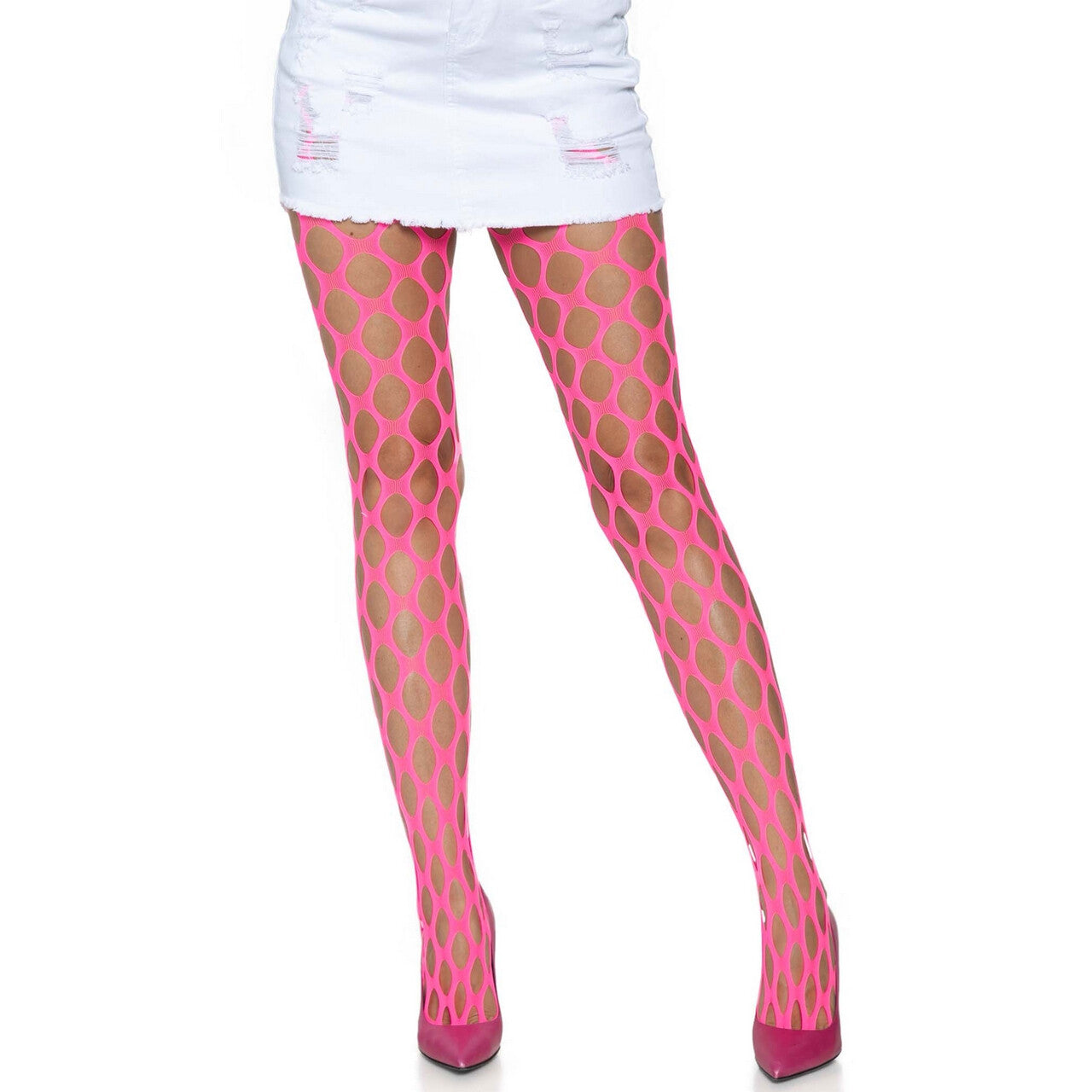 Op deze afbeelding zie je een Accessoires, van het merk Leg Avenue. Grote Gaten Visnet Roze