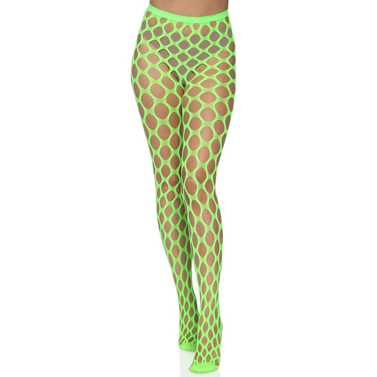 Op deze afbeelding zie je een Accessoires, van het merk Leg Avenue. Grote Gaten Visnet Groen