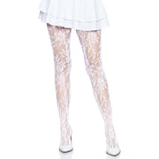 Op deze afbeelding zie je een Accessoires, van het merk Leg Avenue. White Flower Panty Visnet