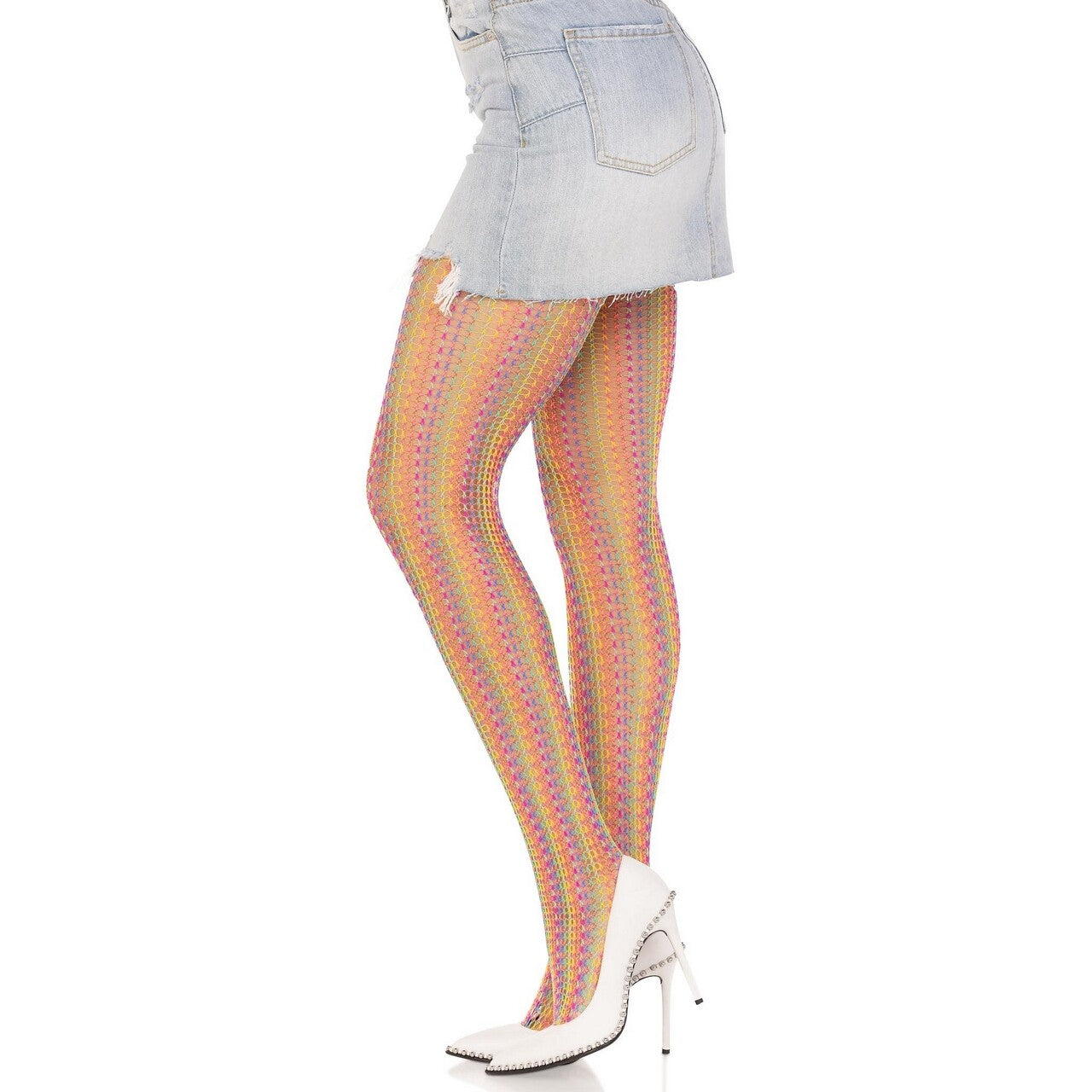 Op deze afbeelding zie je een Accessoires, van het merk Leg Avenue. Visnet Panty Over The Rainbow