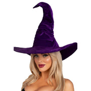 Op deze afbeelding zie je een Accessoires, van het merk Leg Avenue. Paarse Heksenhoed Purple Velvet