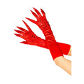 Gants De Diva Démon Avec Pierres Rouges