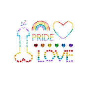 Op deze afbeelding zie je een Accessoires, van het merk Leg Avenue. Pride Love Bodystickers Regenboog