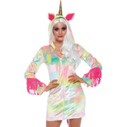 Op deze afbeelding zie je een Kostuums, van het merk Leg Avenue. Betoverende Fantasie Eenhoorn Pastel Vrouw Kostuum