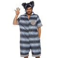 Grote Slaperige Wolf Pyjama Man Kostuum