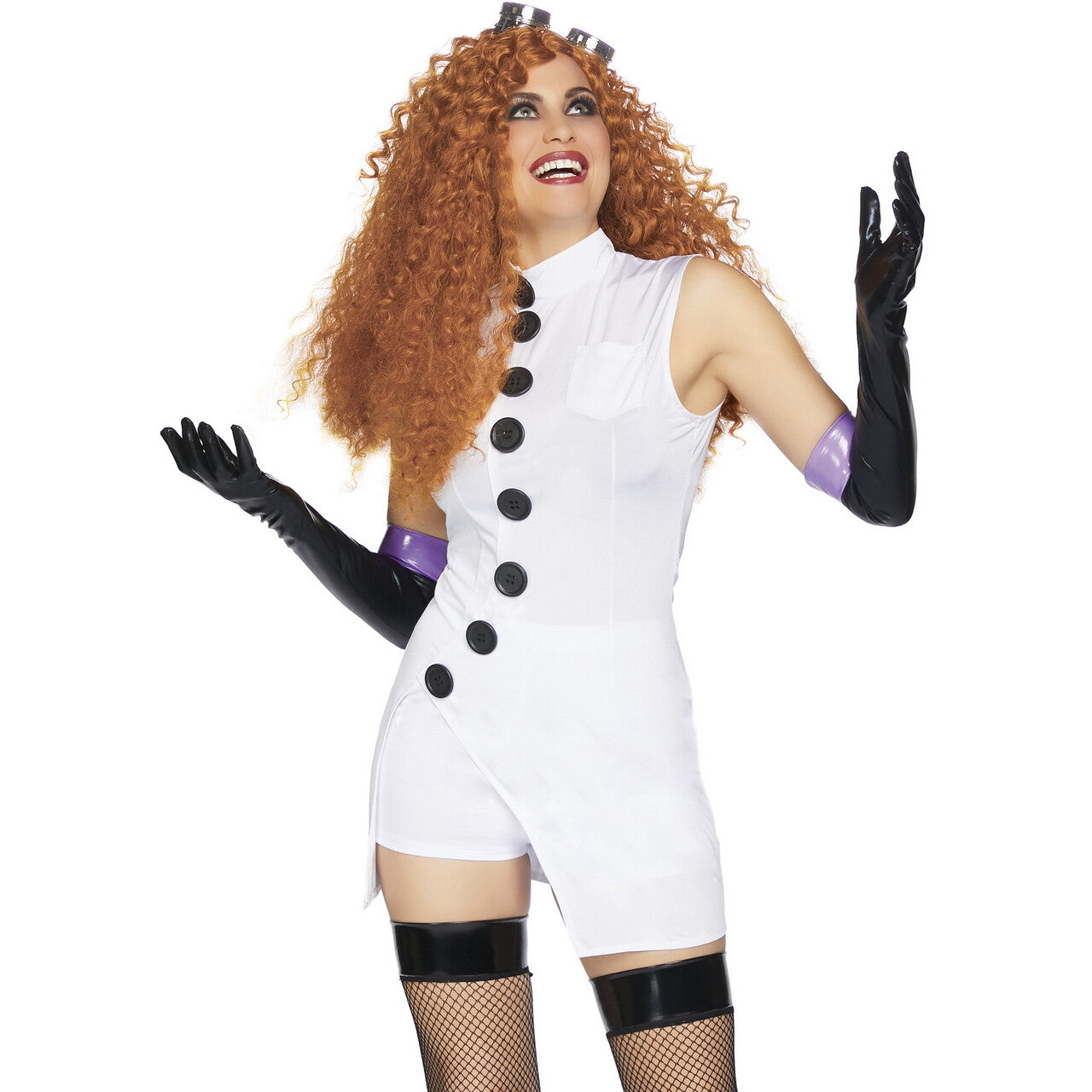 Op deze afbeelding zie je een Kostuums, van het merk Leg Avenue. Sexy Mad Scientist Gestoorde Professor Vrouw Kostuum