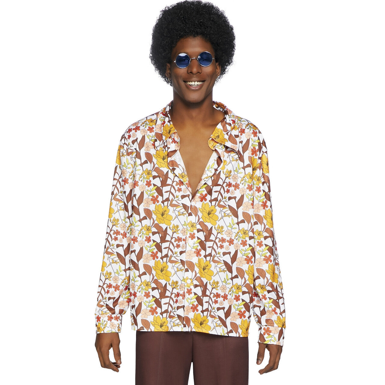 Op deze afbeelding zie je een Kostuums, van het merk Leg Avenue. Boogie Down Hippie Hunk Shirt Man