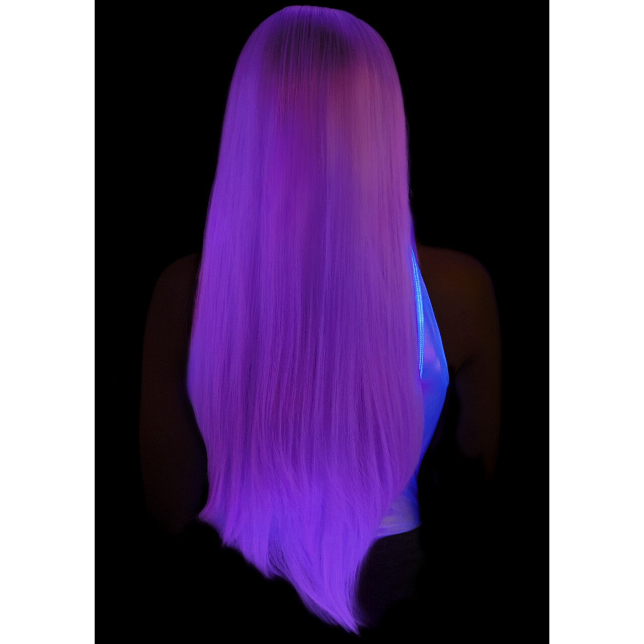 Op deze afbeelding zie je een Accessoires, van het merk Leg Avenue. Verstelbare Pruik Glow Under Blacklight Paars