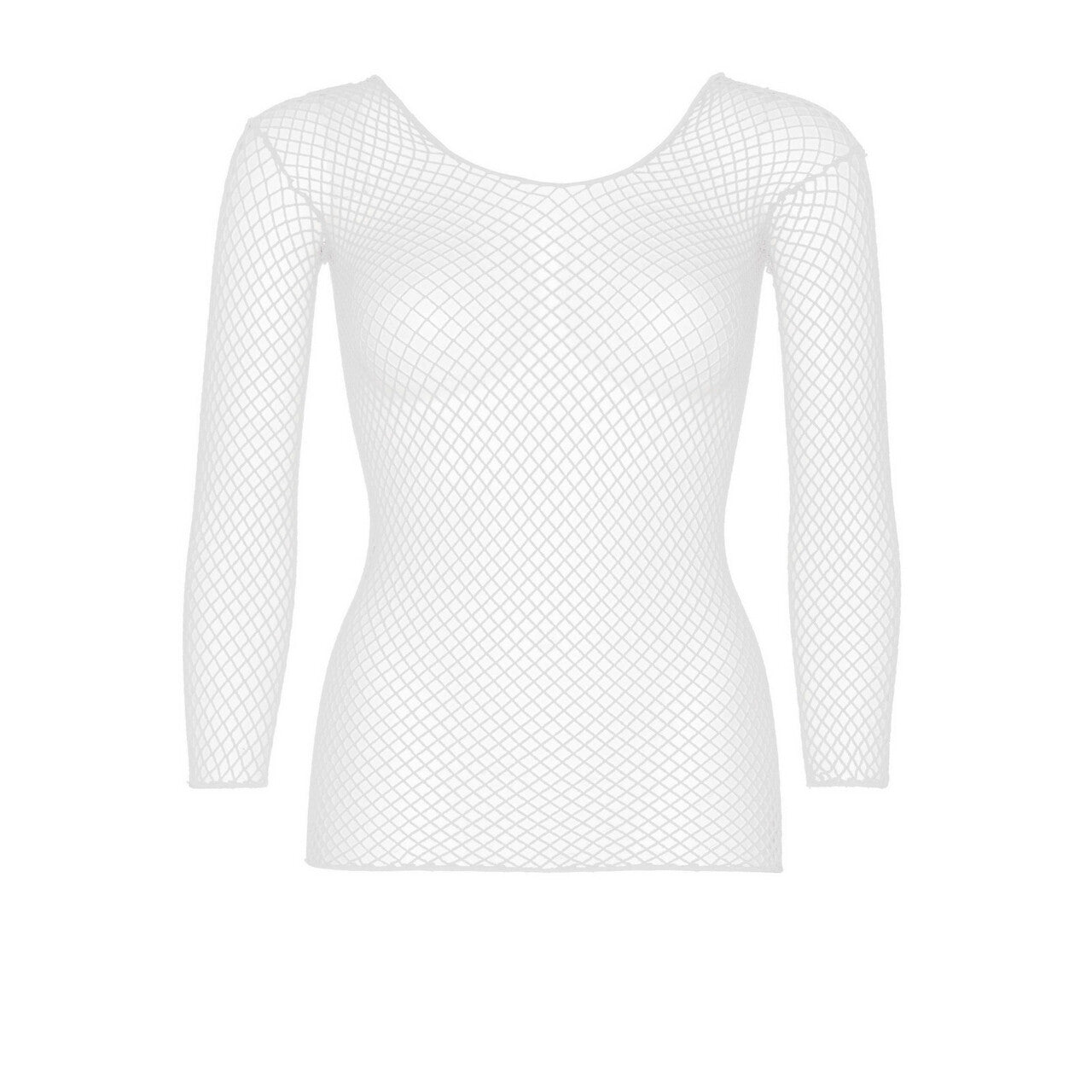 Op deze afbeelding zie je een Kostuums, van het merk Leg Avenue. Visnet Shirt Wit Vrouw
