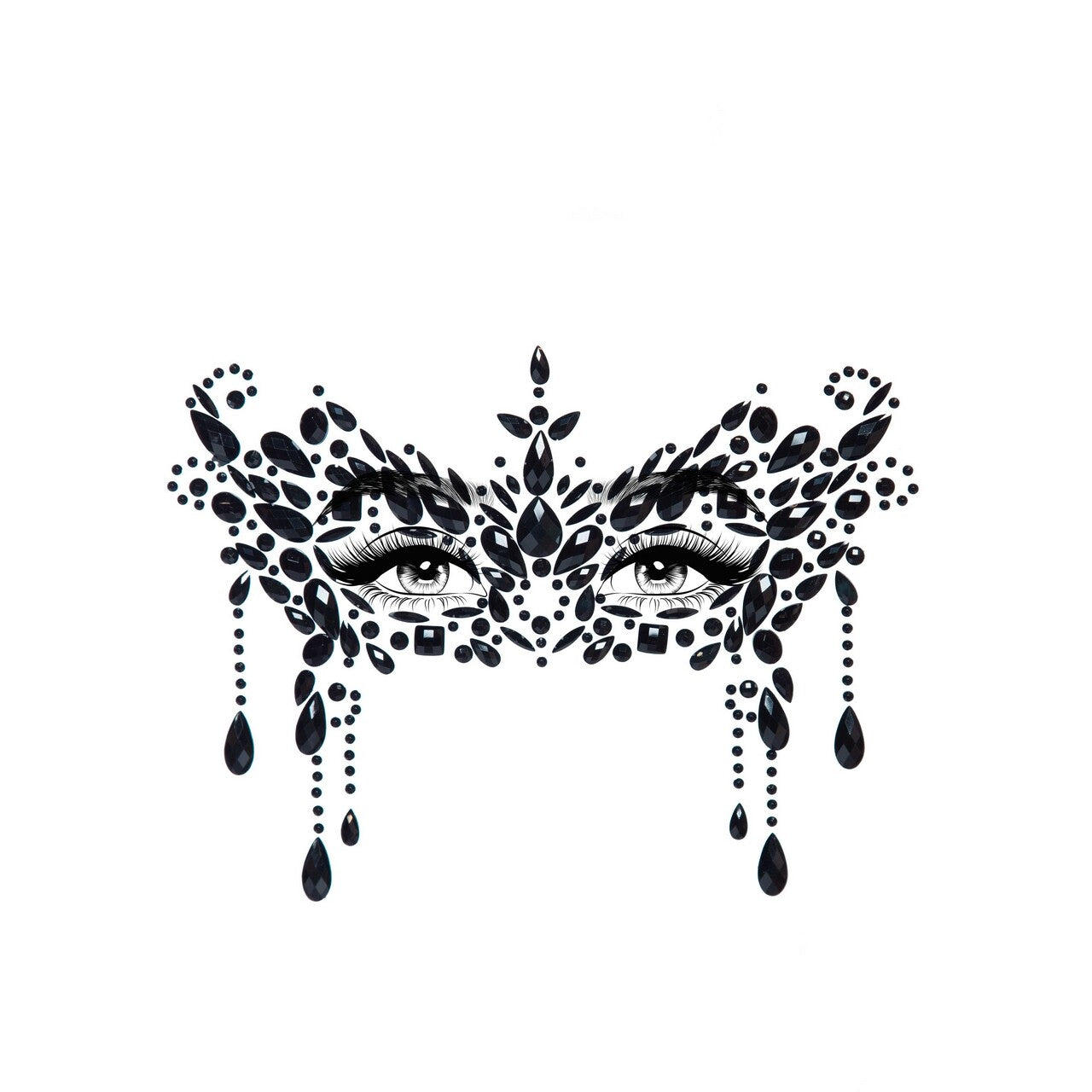 Op deze afbeelding zie je een Accessoires, van het merk Leg Avenue. Masquerade Face Jewels Sticker