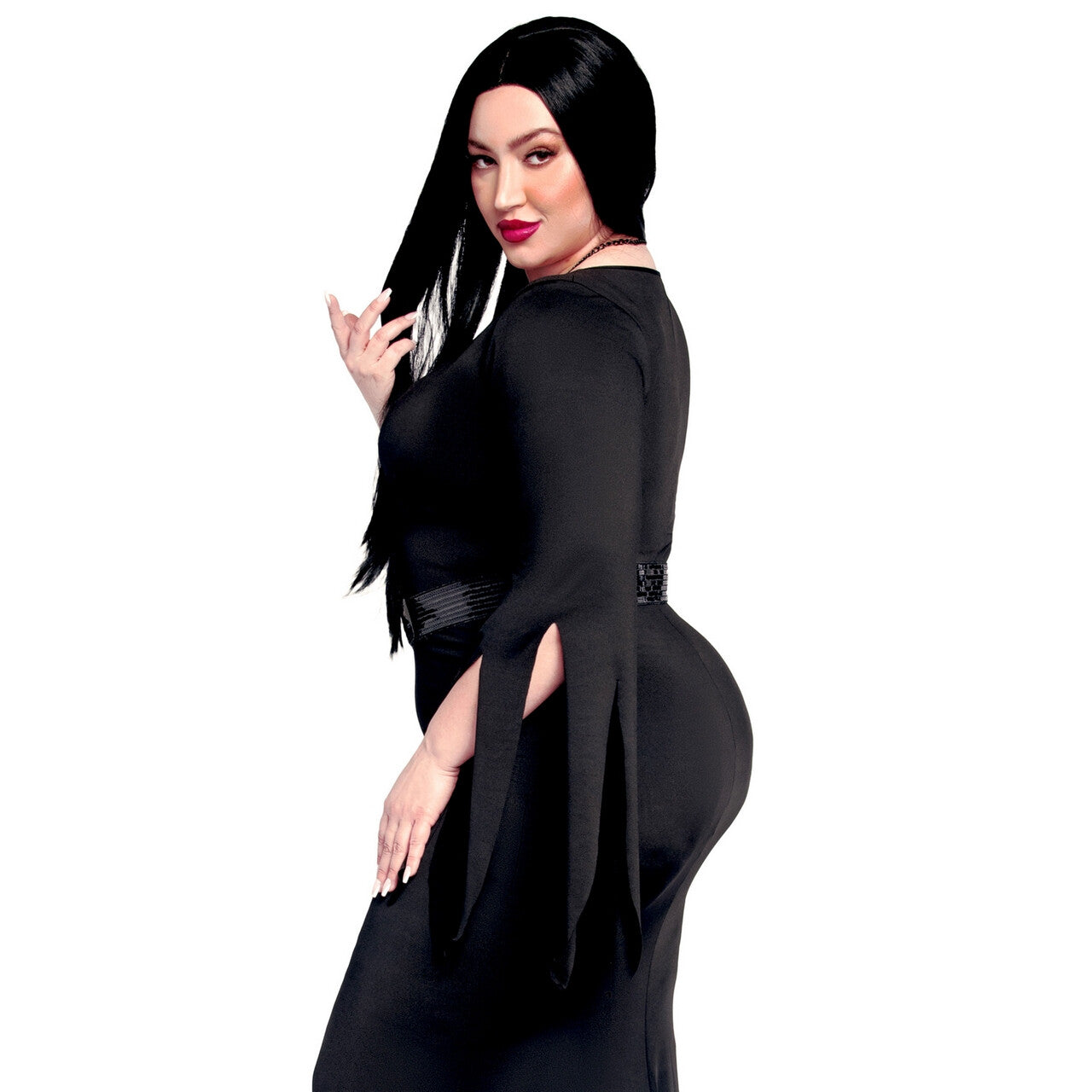 Op deze afbeelding zie je een Kostuums, van het merk Leg Avenue. Onsterfelijke Morticia Plus Size Vrouw Kostuum