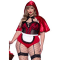Rood Sexy Kapje Plus Size Vrouw Kostuum