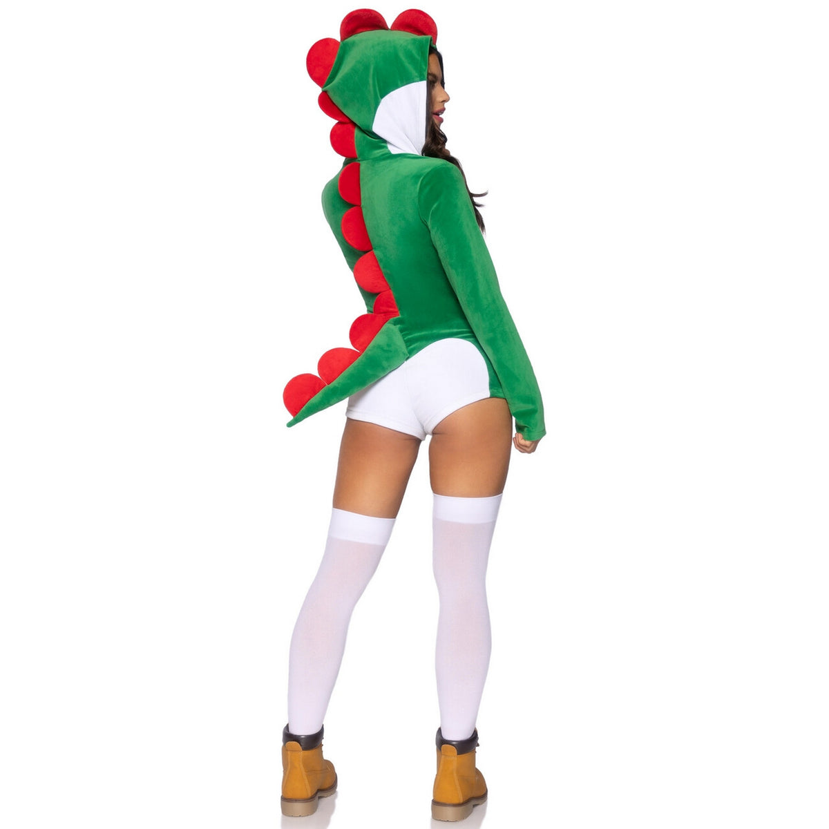 Op deze afbeelding zie je een Kostuums, van het merk Leg Avenue. Super Dino Yoshi Vrouw Kostuum