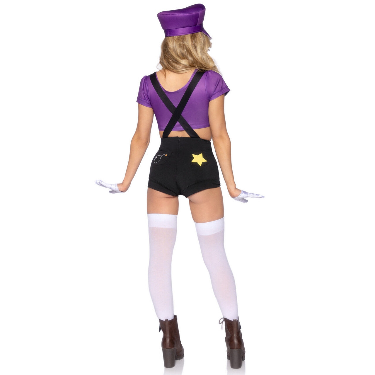 Op deze afbeelding zie je een Kostuums, van het merk Leg Avenue. Gamer Super Bad Waluigi Vrouw Kostuum