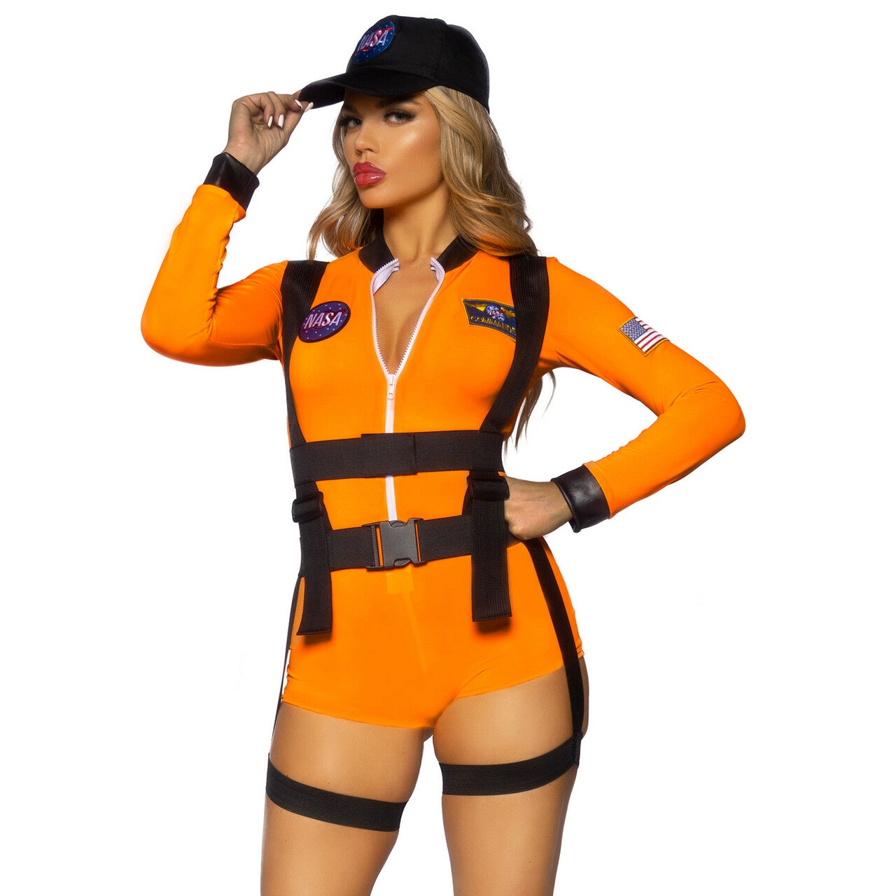 Op deze afbeelding zie je een Kostuums, van het merk Leg Avenue. Spicey Space Commander Vrouw Kostuum