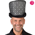 Hoe Glitter Hoed Zilver Showmaster