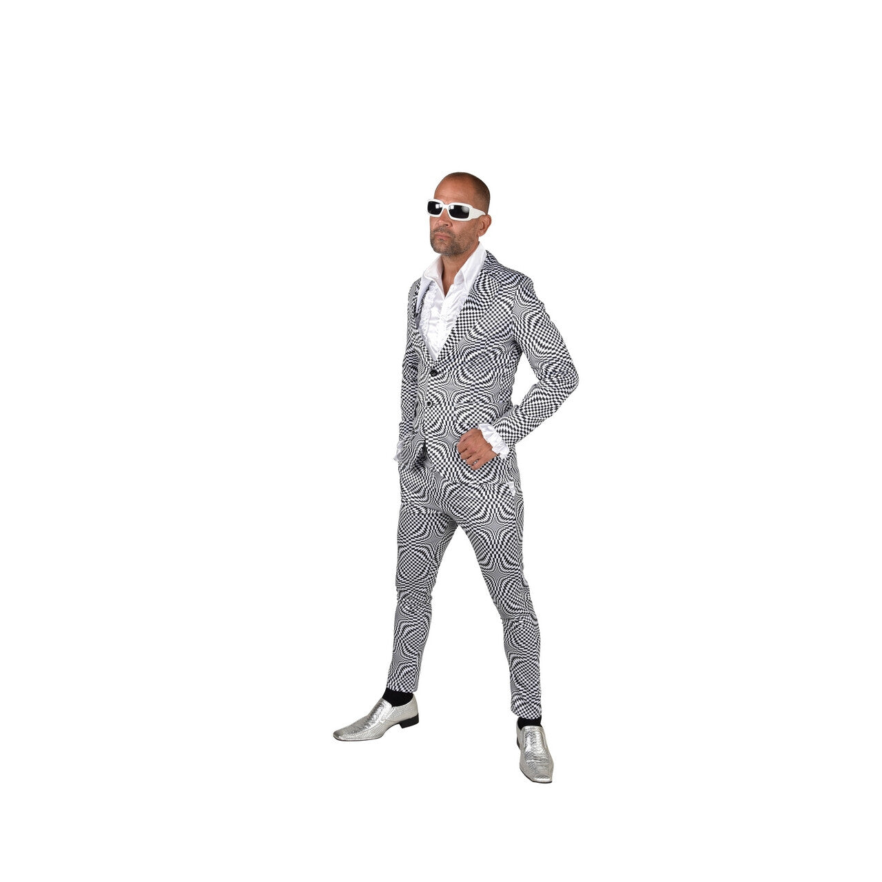Op deze afbeelding zie je een Kostuums, van het merk Magic By Freddy's. Dizzy Disco Dans Man Kostuum