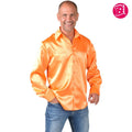 Hemd Satin Orange Herren