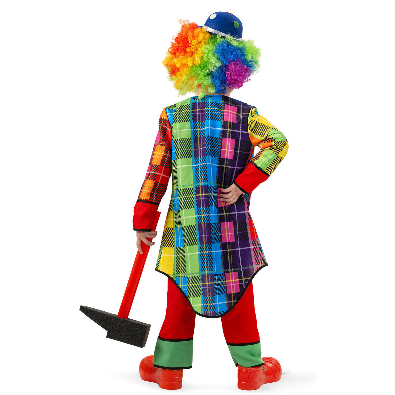Op deze afbeelding zie je een Kostuums, van het merk Magic By Freddy's. Regenboog Clown Heppy Jongen Kostuum
