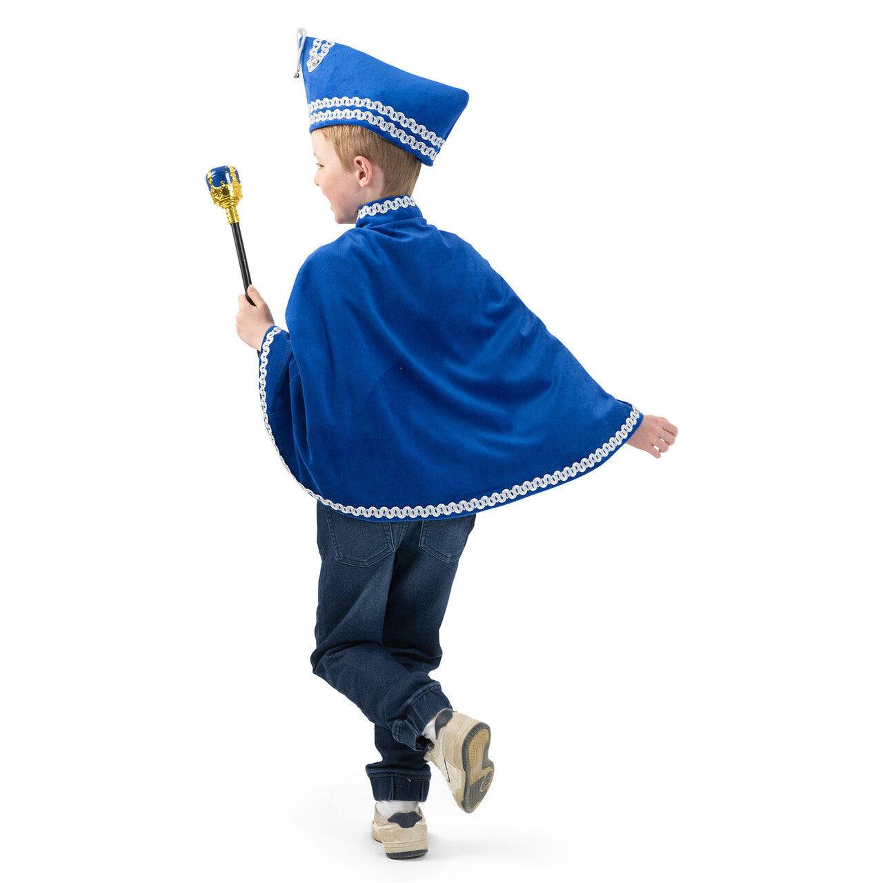 Op deze afbeelding zie je een Kostuums, van het merk Magic By Freddy's. Raad Van 11 Cape Blauw Kind