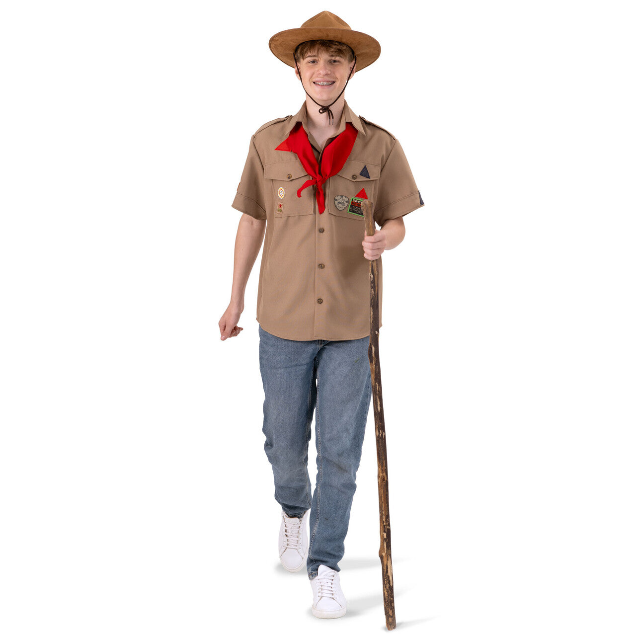 Op deze afbeelding zie je een Kostuums, van het merk Magic By Freddy's. Padvinder Ed Explorer Man