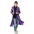 Manteau Long Violet Toile Daraignée