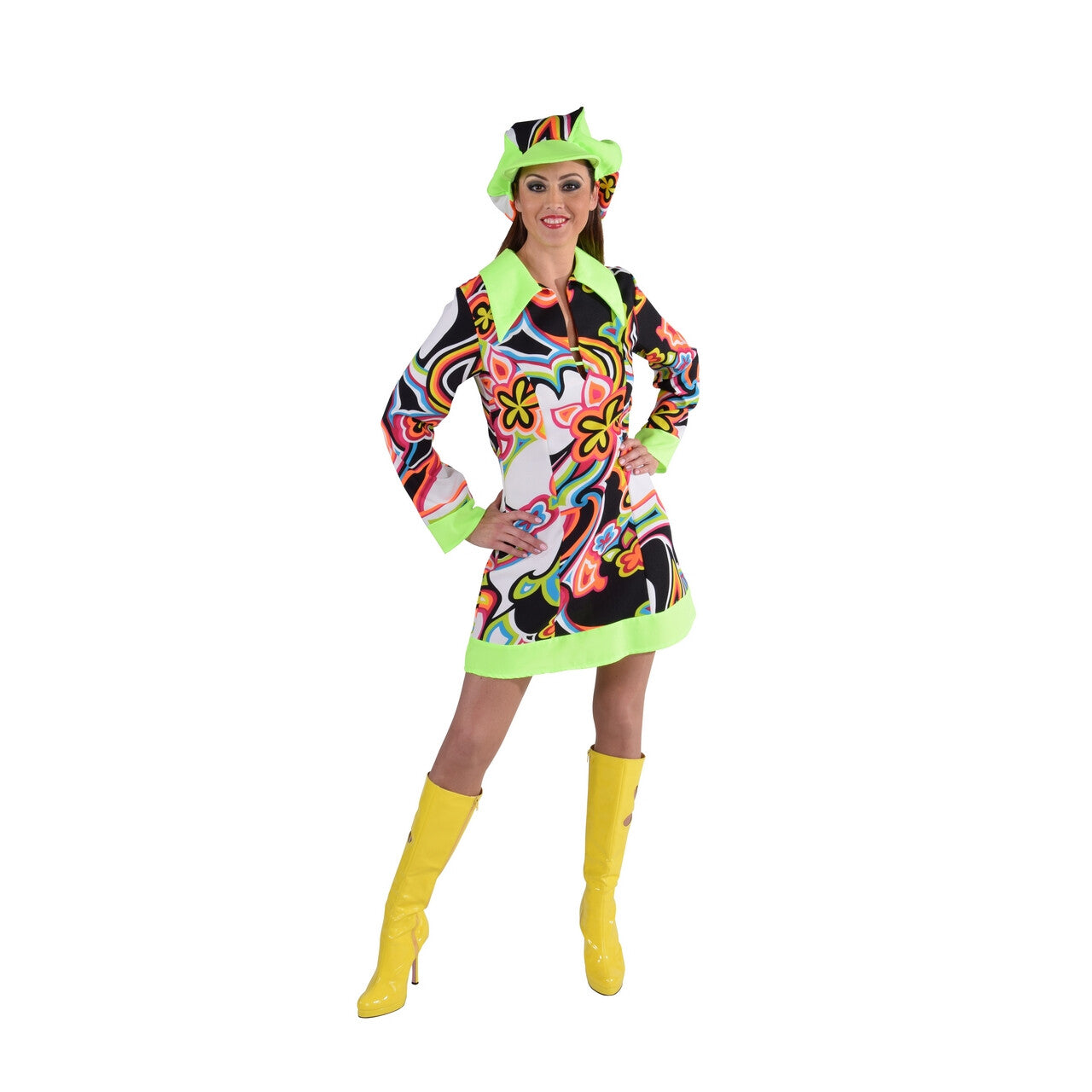 Op deze afbeelding zie je een Kostuums, van het merk Magic By Freddy's. Jaren 60 Brigitte Vrouw Kostuum